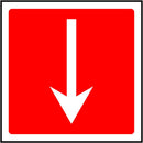 Fire Escape Direction Sign: Backward Arrow | Elevate Signs