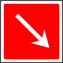 Fire Escape Direction Sign: Angled, Right Arrow | Elevate Signs