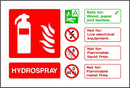 Fire Extinguisher Sign: Hydrospray | Elevate Signs