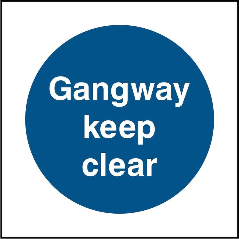 Gangway: Keep Clear Sign | Elevate Signs