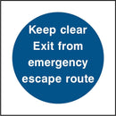 Emergency Exit Sign: Keep Clear | Elevate Signs