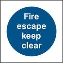 Fire Escape Sign: Keep Clear | Elevate Signs