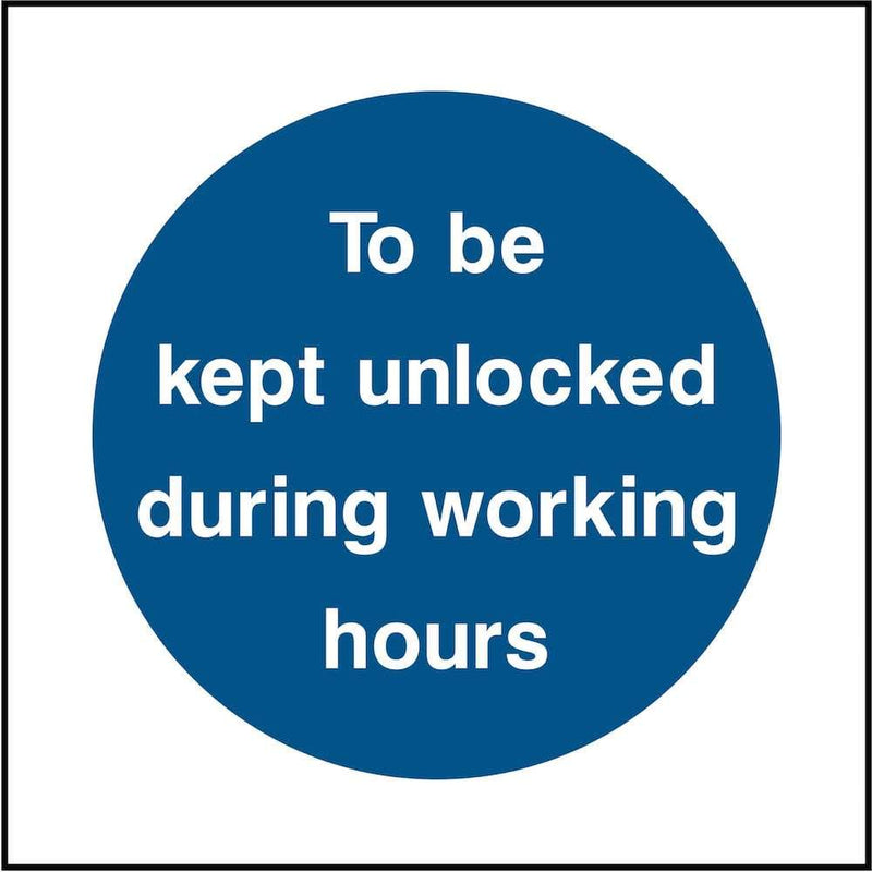 Emergency Exit Door Sign: Keep Unlocked | Elevate Signs