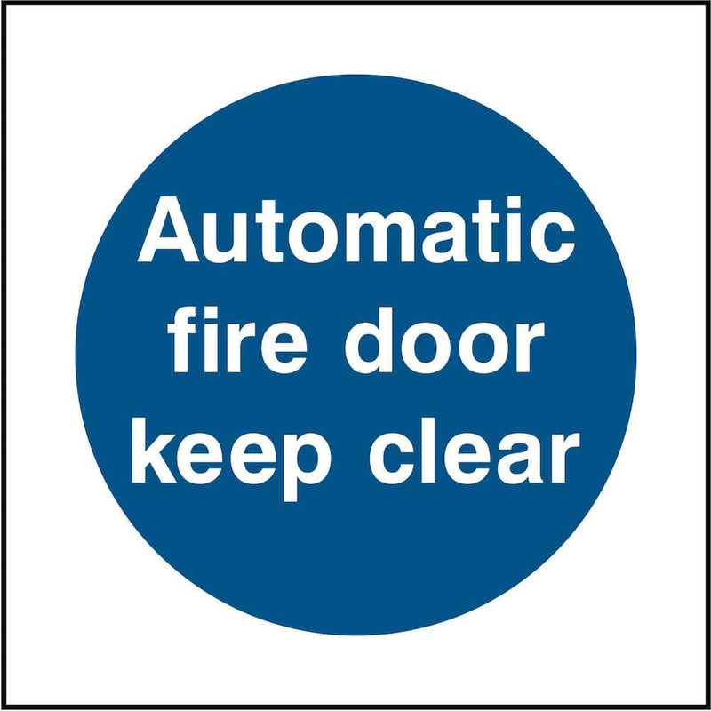 Automatic Fire Door Sign: Keep Clear | Elevate Signs