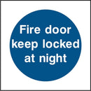 Fire Door Sign: Keep Locked At Night | Elevate Signs