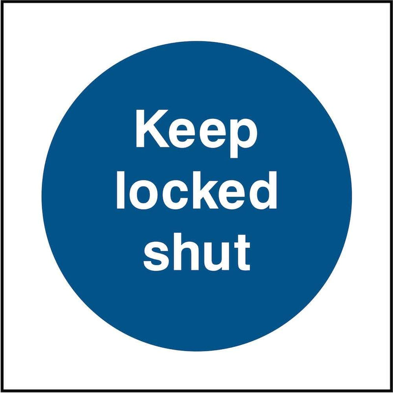 Emergency Escape Door Sign: Keep Locked Shut | Elevate Signs
