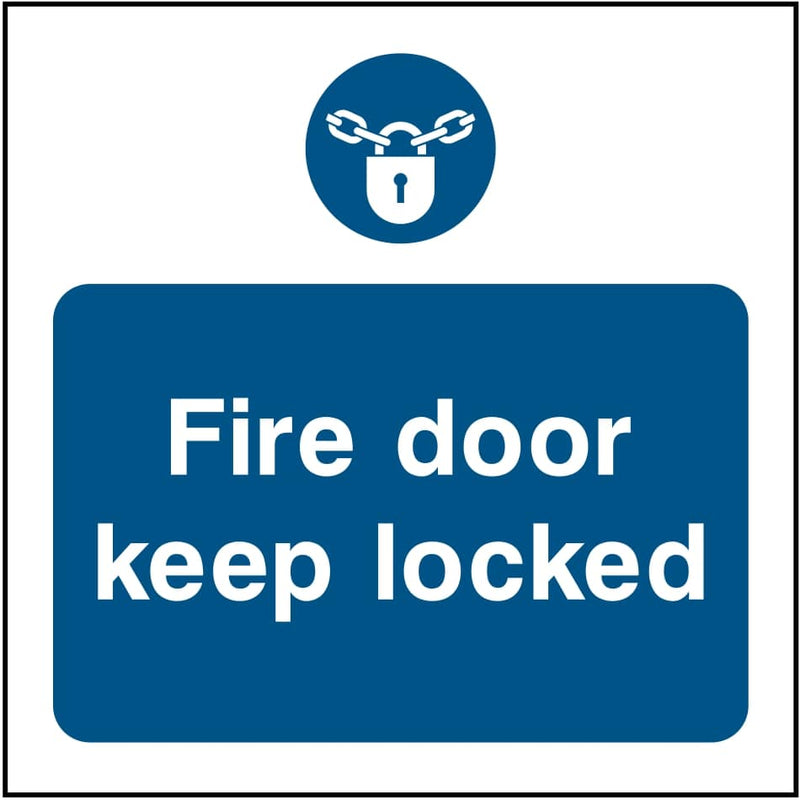 Fire Door Sign: Keep Locked | Elevate Signs