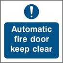 Automatic Fire Door Sign: Keep Clear | Elevate Signs