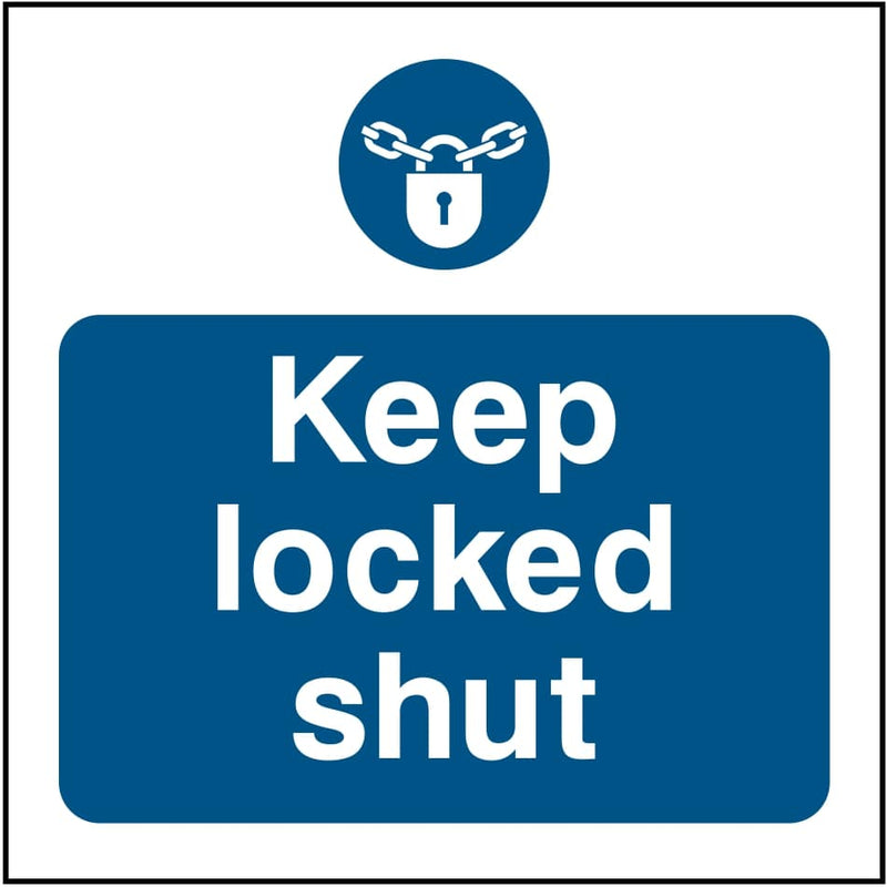 Emergency Escape Door Sign: Keep Locked Shut | Elevate Signs