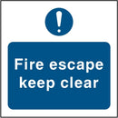 Fire Escape Sign: Keep Clear | Elevate Signs