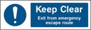 Emergency Exit Sign: Keep Clear | Elevate Signs