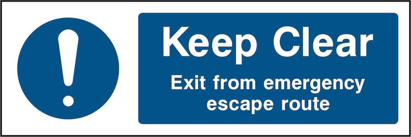 Emergency Exit Sign: Keep Clear | Elevate Signs