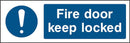 Fire Door Sign: Keep Locked | Elevate Signs
