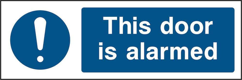 Emergency Escape Door Sign: Door Is Alarmed | Elevate Signs