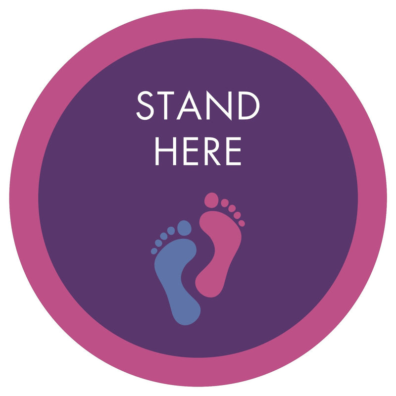 Customisable Message (Footprints) Floor Sticker | Elevate Signs