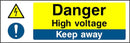 Danger Sign: High Voltage, Keep Clear | Elevate Signs