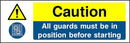 Caution Sign: Guards Must Be In Position | Elevate Signs