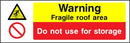 Warning Sign: Fragile Roof Area | Elevate Signs