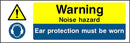 Warning Sign: Noise Hazard, Wear Ear Protection | Elevate Signs