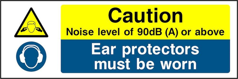 Caution Sign: Noise Level Above 90dB | Elevate Signs