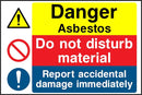 Danger Sign: Asbestos, Report Damage | Elevate Signs