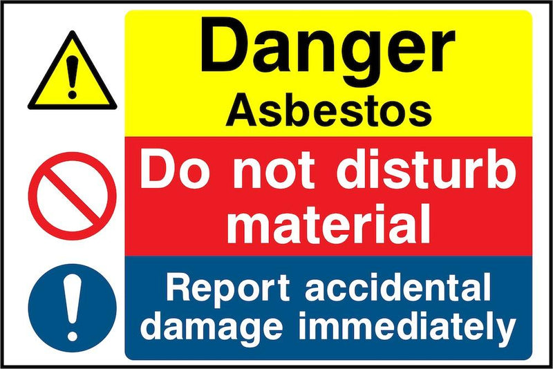 Danger Sign: Asbestos, Report Damage | Elevate Signs