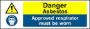 Danger Sign: Asbestos, Wear Respirator | Elevate Signs