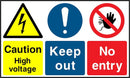Caution Sign: High Voltage, No Entry | Elevate Signs