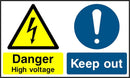 Danger Sign: High Voltage, Keep Out | Elevate Signs