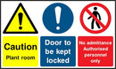 Caution Sign: Plant Room, No Admittance | Elevate Signs