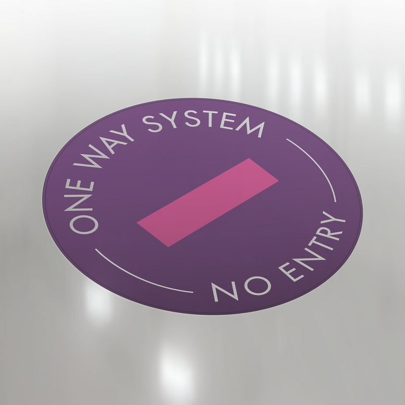 One Way System Floos Sticker Social Distancing Floor Sticker: No Entry (Stop Sign) | GQ Signs Ltd