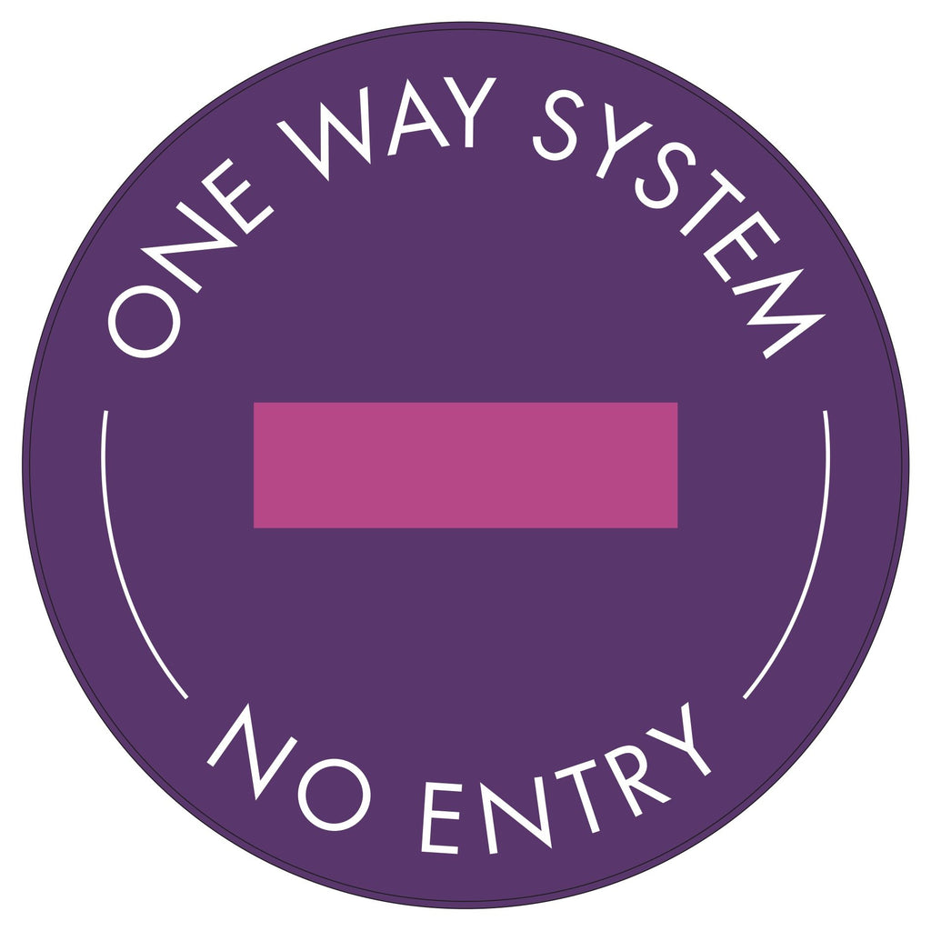 One Way System Floos Sticker Social Distancing Floor Sticker: No Entry (Stop Sign) | GQ Signs Ltd