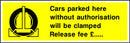 Wheel Clamping Sign: Release Fee | Elevate Signs