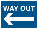Car Park Sign: Way Out Left (Arrow) | Elevate Signs