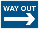 Car Park Sign: Way Out Right (Arrow) | Elevate Signs