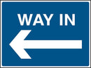 Car Park Sign: Way In Left (Arrow) | Elevate Signs