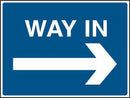 Car Park Sign: Way In Right (Arrow) | Elevate Signs