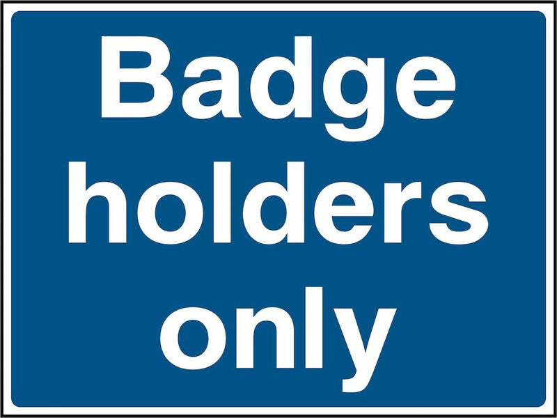 Car Park Sign: Disabled Badge Holders Only | Elevate Signs