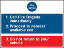 Car Park Sign: Fire Action Notice | Elevate Signs