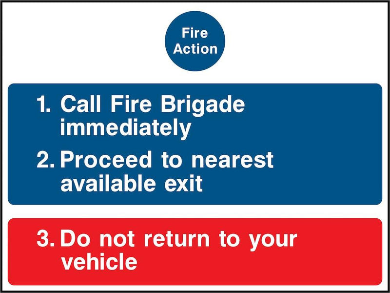 Car Park Sign: Fire Action Notice | Elevate Signs