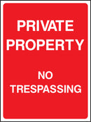 Private Property Sign: No Trespassing | Elevate Signs