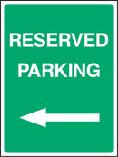 Reserved Parking Left Arrow Sign | Elevate Signs