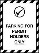 Parking For Permit Holders Only Sign | Elevate Signs
