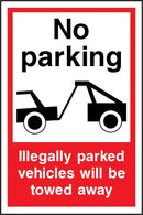 No Parking, Vehicles Will Be Towed Sign | Elevate Signs