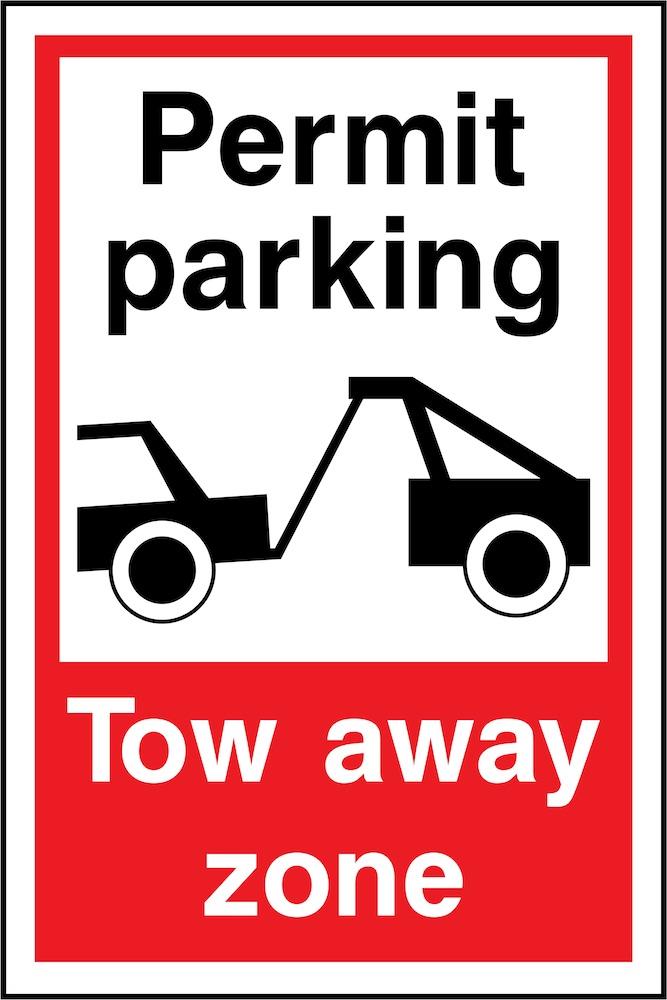 Permit Parking, Tow Away Zone Sign | Elevate Signs