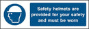 PPE Sign: Safety Helmets Provided | Elevate Signs