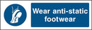 PPE Sign: Wear Anti-Static Footwear | Elevate Signs