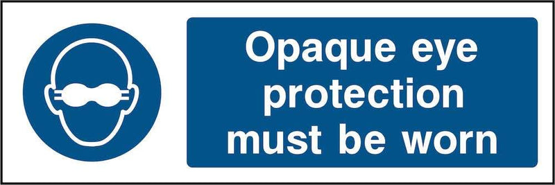 PPE Sign: Wear Opaque Eye Protection | Elevate Signs