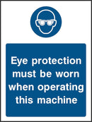 PPE Sign: Eye Protection For Machine (Image) | Elevate Signs
