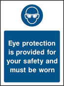PPE Sign: Eye Protection Provided (Image) | Elevate Signs